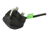 StarTech.com 3ft (1m) UK Computer Power Cable, BS 1363 to C13 Power Cord, 18AWG, 10A 250V, Black Replacement AC Power Cord, Monitor Power Cable, BS 1363 to IEC 60320 C13 Kettle Lead - Close up