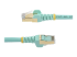 Startech 20ft CAT6A Ethernet Cable, 10 Gigabit Shielded Snagless RJ45 100W PoE Patch Cord, CAT 6A 10GbE STP Network Cable w/Strain Relief, Aqua, UL Certified Wiring/TIA - Multi-angle