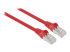 Intellinet Network Patch Cable, Cat6A, 1m, Red, Copper, S/FTP, LSOH / LSZH, PVC, RJ45, Gold Plated Contacts, Snagless, Booted, Lifetime Warranty, Polybag - Left-angle