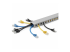 StarTech.com Open Slot Cable Management Raceway with Cover, 1-1/2"(38mm)W x 1"(25mm)H, 6.5ft(2m) length, 1/4"(8mm) Slots, PVC Network Cable Hider/Wall Wire Duct, Max 20 Cables, UL Listed - Right-angle