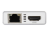 StarTech.com USB-C Multiport Adapter, USB-C Travel Docking Station with 4K HDMI, 60W Power Delivery Pass-Through, GbE, 2pt USB-A 3.0 Hub, Portable Mini USB Type-C Dock for Laptop, White - Right side