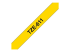 Brother TZe-611 - Black on yellow - Close up