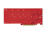 StarTech.com Quad M.2 PCIe Adapter Card, x16 Quad NVMe or AHCI M.2 SSD to PCI Express 4.0, Up to 7.8GBps/Drive, For 2242/2260/2280/22110mm PCIe M-Key M2 SSDs, Bifurcation Required - Back