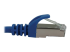 Eaton Tripp Lite Series Cat6a 10G Snagless Shielded Slim STP Ethernet Cable (RJ45 M/M), PoE, Blue, 5 ft. (1.5 m) - Close up