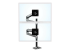 Ergotron LX - Mounting kit (dual stacking arm, tall pole) - Front