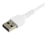 StarTech.com 12 in(30cm) Durable White USB-A to Lightning Cable, Heavy Duty Rugged Aramid Fiber USB Type A to Lightning Charger/Sync Power Cord, Apple MFi Certified iPad/iPhone 12 Pro Max - Close up