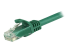 StarTech.com 50cm CAT6 Ethernet Cable, 10 Gigabit Snagless RJ45 650MHz 100W PoE Patch Cord, CAT 6 10GbE UTP Network Cable w/Strain Relief, Green, Fluke Tested/Wiring is UL Certified/TIA - Close up