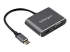 StarTech.com USB C Multiport Video Adapter, USB-C to 4K 60Hz Mini DisplayPort 1.2 or 1080p VGA Monitor Adapter, USB Type-C 2-in-1 MDP HBR2 HDR/VGA Display Converter, Works w/ Thunderbolt 3 - Left-angle