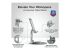 Plugable - Desktop stand for tablet, mobile phone - Multi-angle