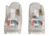 Intellinet Network Patch Cable, Cat6, 20m, Grey, CCA, U/UTP, PVC, RJ45, Gold Plated Contacts, Snagless, Booted, Lifetime Warranty, Polybag - Close up