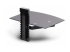 StarTech.com Floating Wall-Mounted AV Shelf, Adjustable Height Shelf For Under TV, Organize A/V Equipment On Black Tempered Glass Shelf - Back