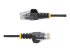 Startech 50cm Slim LSZH CAT6 Ethernet Cable, 10 Gigabit Snagless RJ45 100W PoE Patch Cord, CAT 6 10GbE UTP Network Cable w/Strain Relief, Black, ETL/Low Smoke Zero Halogen - Multi-angle