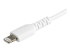StarTech.com 6 in(15cm) Durable White USB-A to Lightning Cable, Heavy Duty Rugged Aramid Fiber USB Type A to Lightning Charger/Sync Power Cord, Apple MFi Certified iPad/iPhone 12 Pro Max - 