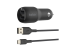 Belkin BoostCharge Dual Charger car power adapter - Left-angle