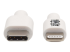 Eaton Tripp Lite Series USB-C to Lightning Sync/Charge Cable (M/M), MFi Certified, White, 3 ft. (0.9 m) - Close up