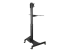 StarTech.com Mobile Workstation Cart with Monitor Mount, CPU/PC Holder, Keyboard Tray, Ergonomic Height Adjustable Desktop Computer Cart, Rolling Mobile Standing Workstation on Wheels - Back