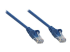 Intellinet Network Patch Cable, Cat5e, 20m, Blue, CCA, U/UTP, PVC, RJ45, Gold Plated Contacts, Snagless, Booted, Lifetime Warranty, Polybag - Right-angle