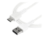 StarTech 2m USB A to USB C Charging Cable, Durable Fast Charge & Sync USB 2.0 to USB Type C Data Cord, Rugged TPE Jacket Aramid Fiber M/M 3A White, Samsung S10, S20, iPad Pro, Pixel - Right-angle