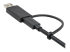 StarTech.com 3ft (1m) USB C Cable w/ USB-A Adapter Dongle, Hybrid 2-in-1 USB C Cable w/ USB-A | USB-C to USB-C (10Gbps/100W PD), USB-A to USB-C (5Gbps), USB-A Host to USB-C DisplayLink Dock - Close up