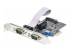 StarTech.com 2-Port Serial PCIe Card, Dual-Port PCI Express to RS232/RS422/RS485 (DB9) Serial Card, Low-Profile Brackets Incl., 16C1050 UART, TAA-Compliant, Windows/Linux, TAA Compliant - Left-angle