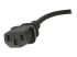 StarTech.com 6ft (1.8m) UK Computer Power Cable, 18AWG, BS 1363 to C13 Power Cord, 10A 250V, Black Replacement AC Power Cord, Monitor Power Cable, BS 1363 to IEC 60320 C13 Kettle Lead - Close up
