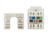 Eaton Tripp Lite Series Cat6a 110-Style Punchdown RJ45 Keystone Jack, White, TAA - Inside