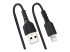 StarTech.com 50cm (20in) USB to Lightning Cable, MFi Certified, Coiled iPhone Charger Cable, Black, Durable and Flexible TPE Jacket Aramid Fiber, Heavy Duty Coil Charging Cable - Left-angle