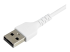 StarTech.com 6 in(15cm) Durable White USB-A to Lightning Cable, Heavy Duty Rugged Aramid Fiber USB Type A to Lightning Charger/Sync Power Cord, Apple MFi Certified iPad/iPhone 12 Pro Max - Close up