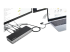 StarTech.com USB-C & USB-A Dock, Hybrid Universal Triple Monitor Laptop Docking Station w/ DisplayPort & HDMI 4K 60Hz, 85W Power Delivery, 6x USB Hub, Ethernet, Audio, USB 3.1 Gen 2 10Gbps - Left-angle
