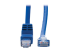 Eaton Tripp Lite Series Cat6 Patch Cable Up-Angled Gigabit RJ45 UTP Molded M/M Blue 1ft - Close up