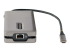 StarTech.com USB-C Multiport Adapter, HDMI/VGA, 4K 60Hz Video, 3-Port USB Hub, 100W Power Delivery Pass-Through, GbE, USB Type-C Travel Dock w/ Charging, 1ft/30cm Wrap-Around Cable - Left-angle