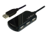 Lindy USB 2.0 Active Extension Pro 4 Port Hub - Left-angle