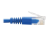 Eaton Tripp Lite Series Left-Angle Cat6 Gigabit Molded Slim UTP Ethernet Cable (RJ45 Left-Angle M to RJ45 M), Blue, 2 ft. (0.61 m) - Close up