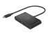 Belkin - Hub - 4 x USB-C - Left-angle