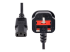 StarTech.com 3ft (1m) UK Computer Power Cable, BS 1363 to C13 Power Cord, 18AWG, 10A 250V, Black Replacement AC Power Cord, Monitor Power Cable, BS 1363 to IEC 60320 C13 Kettle Lead - Front