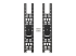 Eaton Tripp Lite Series 48U Rack Enclosure Server Cabinet Vertical Cable Management Bars - Multi-angle