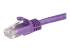 StarTech.com 1m CAT6 Ethernet Cable, 10 Gigabit Snagless RJ45 650MHz 100W PoE Patch Cord, CAT 6 10GbE UTP Network Cable w/Strain Relief, Purple, Fluke Tested/Wiring is UL Certified/TIA - Close up