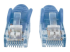Intellinet Network Patch Cable, Cat6, 20m, Blue, CCA, U/UTP, PVC, RJ45, Gold Plated Contacts, Snagless, Booted, Lifetime Warranty, Polybag - Close up