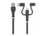StarTech.com 3.3ft USB Multi Charging Cable, Lightning/Micro-USB/Type-C - Front