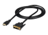 Startech 6ft (1.8m) HDMI to DVI Cable, DVI-D to HDMI Display Cable (1920x1200p), Black, 19 Pin HDMI Male to DVI-D Male Cable Adapter, Digital Monitor Cable, M/M, Single Link - Right-angle