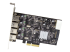 StarTech.com 4-Port USB PCIe Card - Front