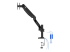 AOC AD110DX - Mounting kit (monitor arm, clamp mounting base, grommet mount) - Right side
