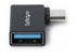 StarTech.com Right Angled USB-C to USB-A Adapter, USB 5Gbps, Compact USB-C Male to USB-A Female Adapter, Metal Housing, M/F - Left side
