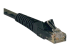 Eaton Tripp Lite Series Cat6 Gigabit Snagless Molded (UTP) Ethernet Cable (RJ45 M/M), PoE, Black, 25 ft. (7.62 m) - Left-angle
