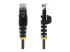 StarTech.com 2m Slim LSZH CAT6 Ethernet Cable, 10 Gigabit Snagless RJ45 100W PoE Patch Cord, CAT 6 10GbE UTP Network Cable w/Strain Relief, Black, Fluke Tested/ETL, Low Smoke Zero Halogen - Front