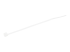 Startech 10cm(4") Cable Ties, 2mm(1/16") wide, 22mm(7/8") Bundle Diameter, 8kg(18lb) Tensile Strength, Nylon Self Locking Zip Ties with Curved Tip, 94V-2/UL Listed, 1000 Pack, White - Left-angle