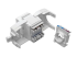 Eaton Tripp Lite Series Cat6/Cat5e Toolless Keystone Jack RJ45 Shuttered, Dust Cap PoE/PoE+ Compliant, White, TAA - Inside