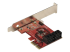Startech SATA PCIe Card, 4 Port PCIe SATA Expansion card, 6Gbps SATA Card, Low/Full Profile, SATA Stacked Connectors, ASM1164 Non-Raid SATA Controller Card - Right-angle