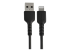 StarTech.com 12 in(30cm) Durable Black USB-A to Lightning Cable, Heavy Duty Rugged Aramid Fiber USB Type A to Lightning Charger/Sync Power Cord, Apple MFi Certified iPad/iPhone 12 Pro Max - Close up
