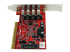 StarTech.com 4 Port PCI SuperSpeed USB 3.0 Adapter Card with SATA/SP4 Power - Right-angle